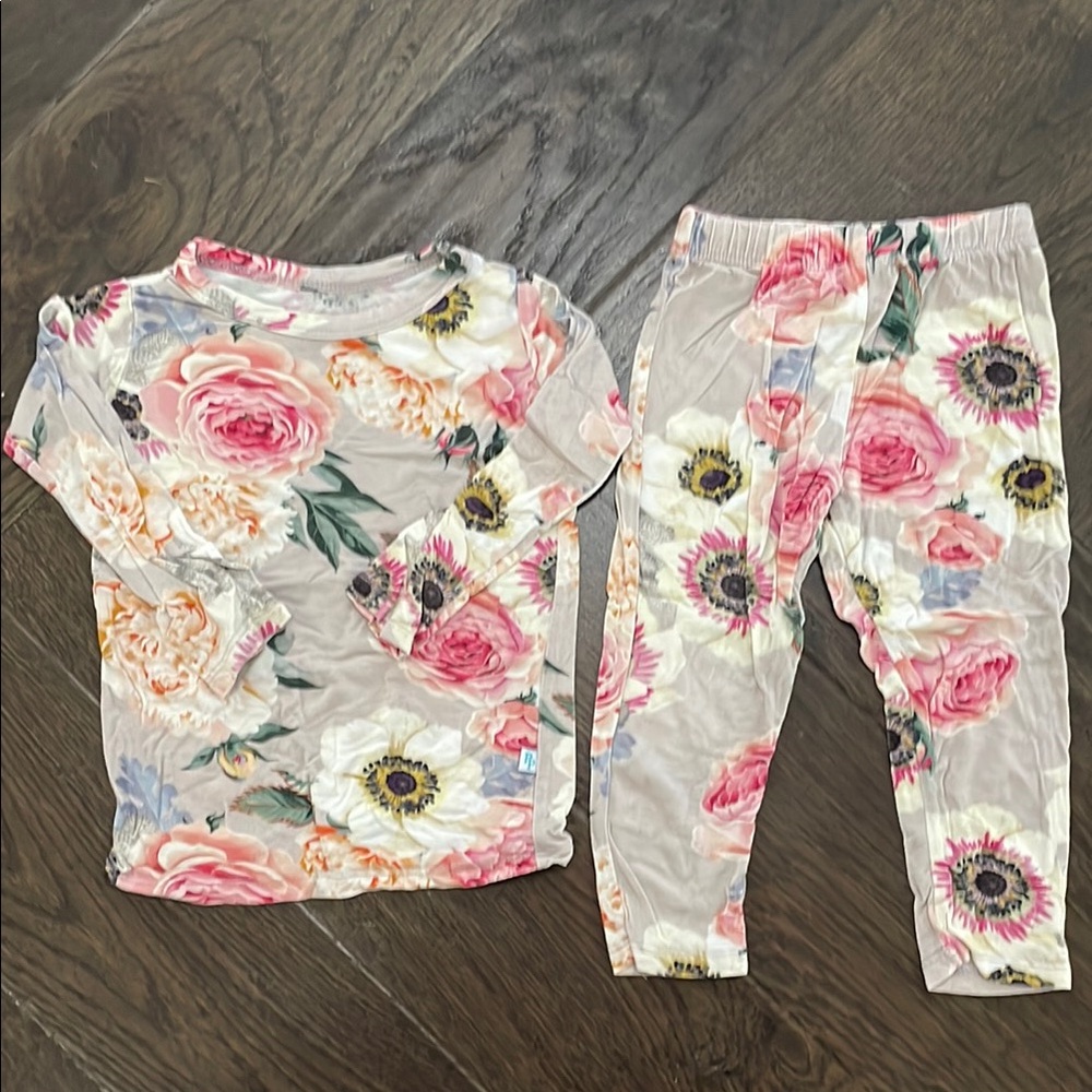 Posh Peanut Pink Floral Baby Set